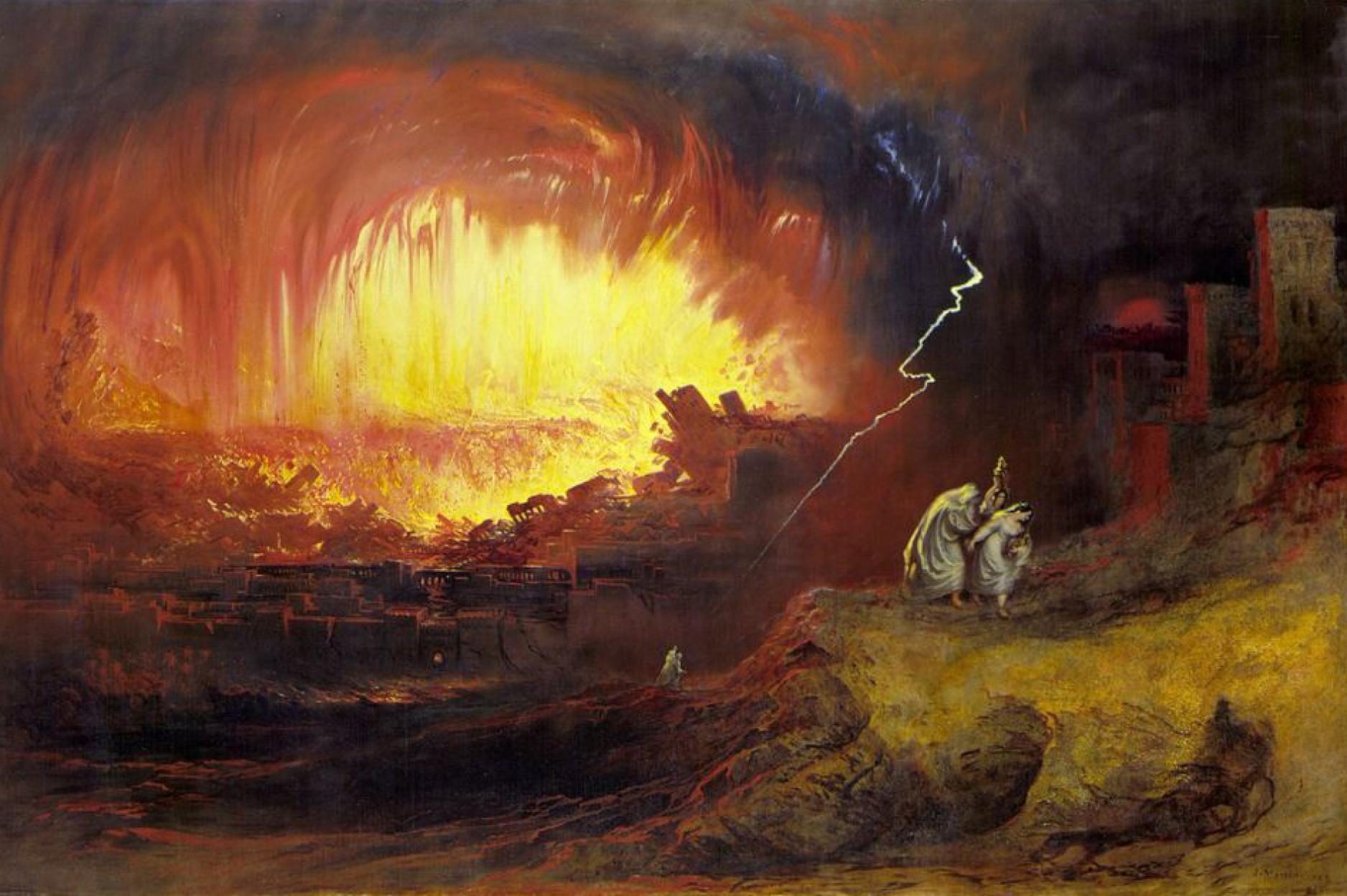 John Martin (1789 – 1854), “The Destruction of Sodom and Gomorrah”, image in public domain
